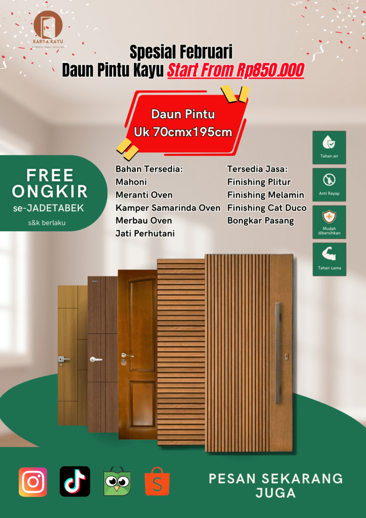 promo februari pintu kayu solid