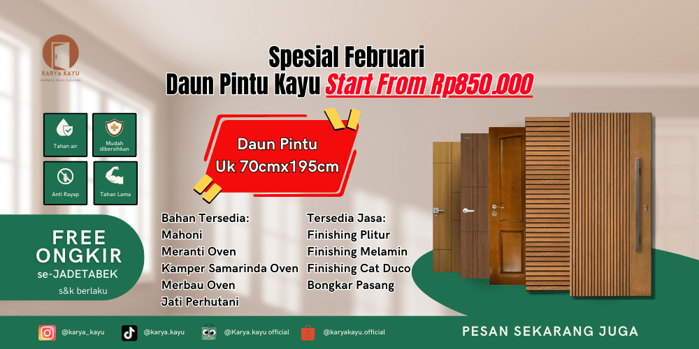 promo februari pintu kayu solid