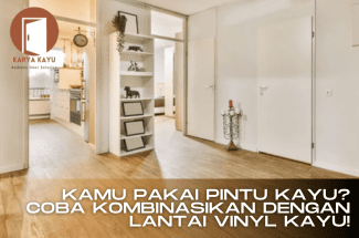thumbnail pintu kayu kombinasi dengan lantai vinyl kayu